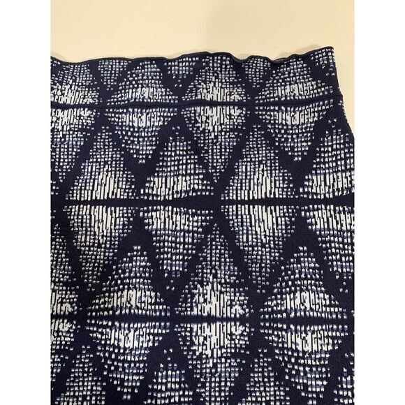 BCBG Maxazria Bandage Simone Skirt Blue White Pattern‎ Stretchy Mini XXS - Picture 2 of 6